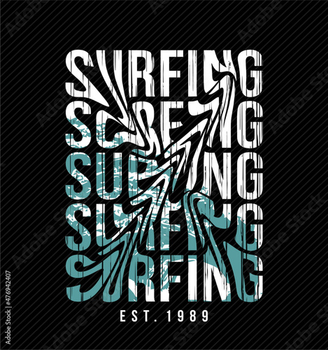 surfing  grunge background vector typography graphics print etc