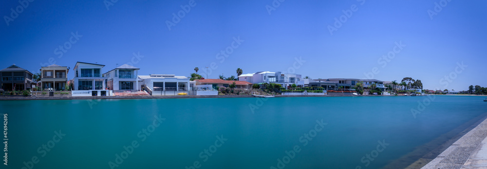 Panorama of West lakes shore