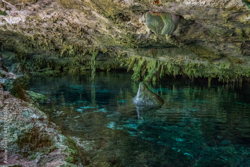 Fototapeta premium Dos Ojos Cenote Near Tulum And Playa Del Carmen in Mexico