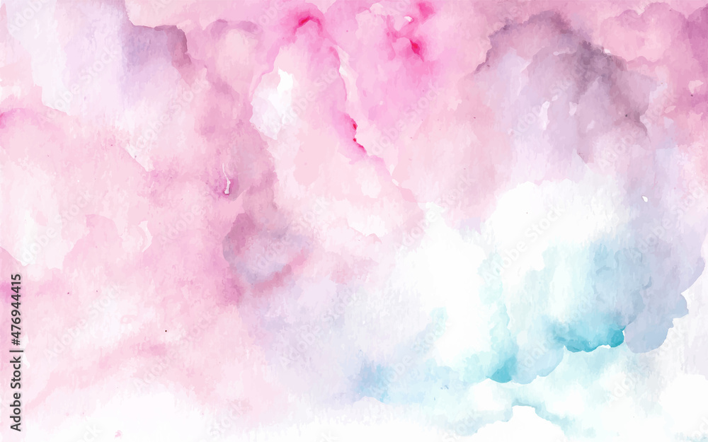 Fototapeta premium Watercolor mixed colors painting abstract background on paper