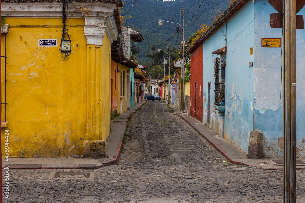 Street view of Antigua Guatemala Street view of Antigua Guatemala