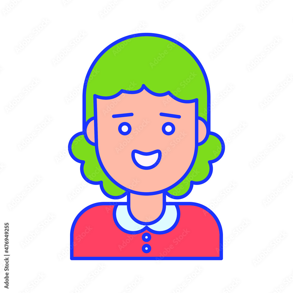 Baby girl Vector icon which is suitable for commercial work and easily modify or edit it

