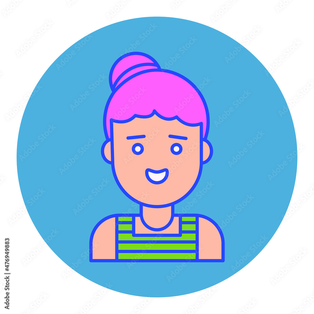 Woman avatar Vector icon which is suitable for commercial work and easily modify or edit it
Woman avatar Vector icon which is suitable for commercial work and easily modify or edit it