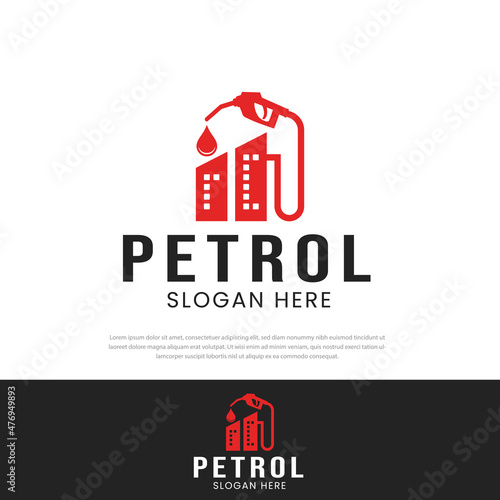 Petrol Pump logo city template design, icon, symbol, illustration, simple