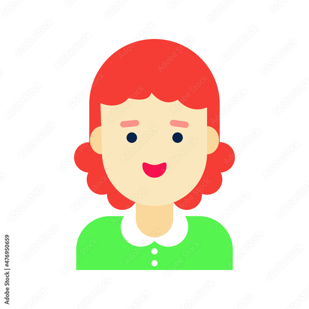 Girl avatar Vector icon which is suitable for commercial work and easily modify or edit it

