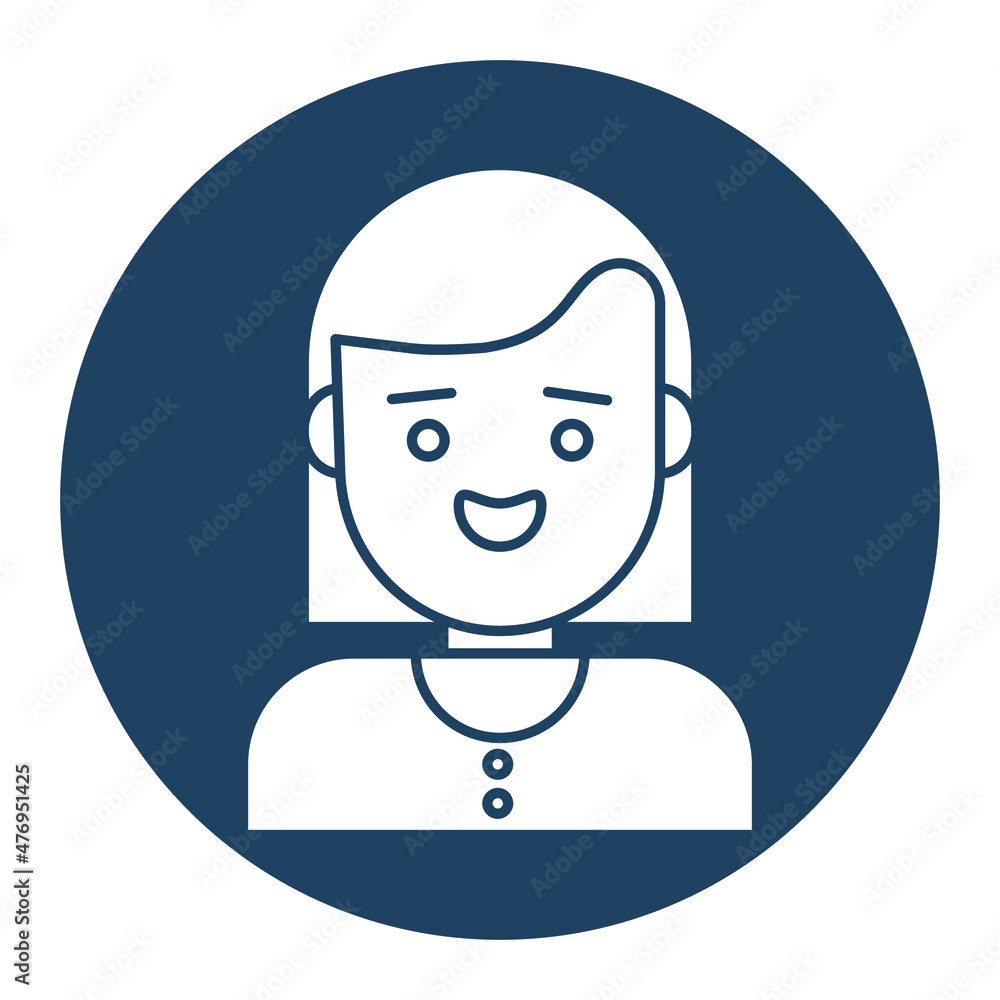 Girl avatar Vector icon which is suitable for commercial work and easily modify or edit it

