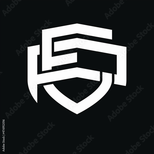 EP Logo monogram vintage design template