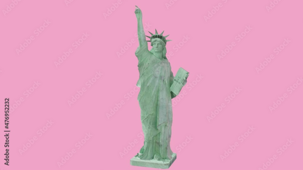 Vidéo Stock 3d glitch of Sculpture Statue of Liberty National Monument