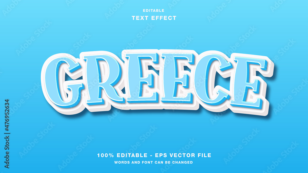 Greece 3D Style Editable Text Effect Greece 3D Style Editable Text Effect