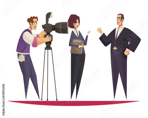 President Reporters Interview Composition