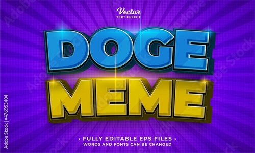 doge meme text effect editable eps cc