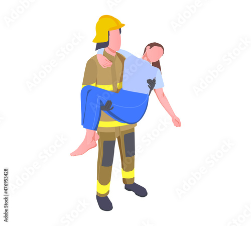 Firefighter Victim Rescue Composition