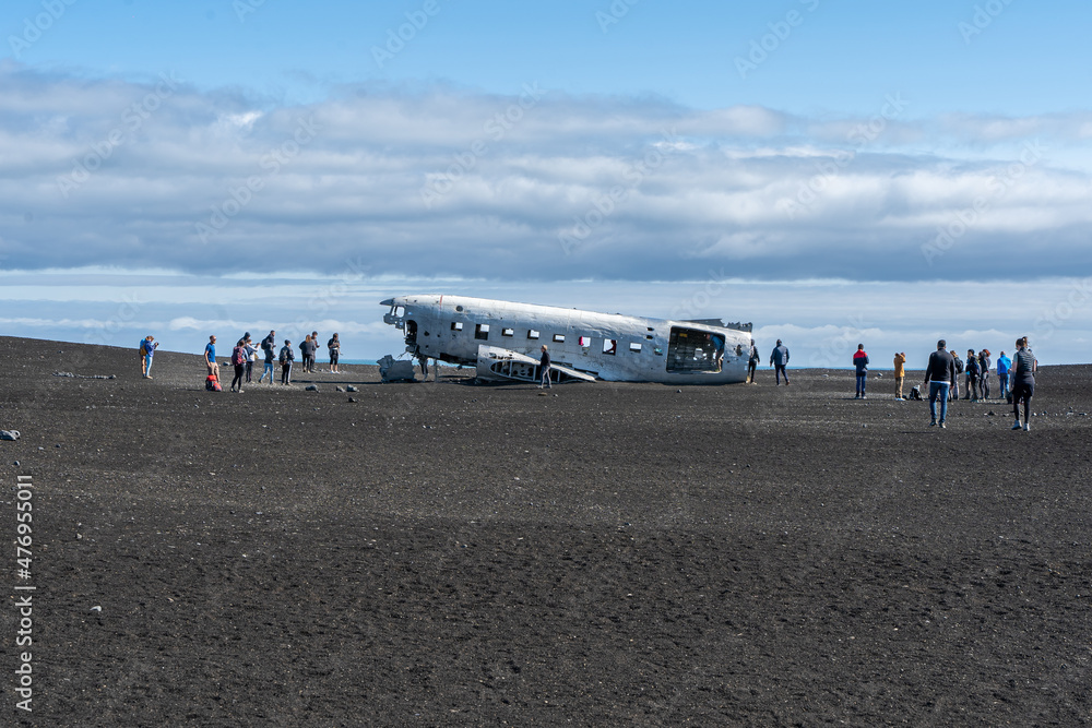Impressive view of the Sólheimasandur Plane Wreck, the Remains of a ...