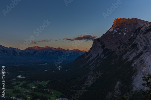 Beautiful Mt. Rundle in Banff National Park, Alberta, Canada