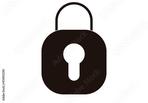 Icono negro de candado cerrado en fondo blanco.