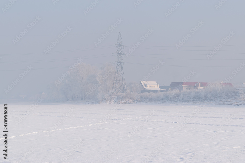 Fototapeta premium winter in the city