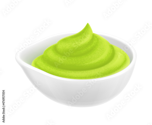 Wasabi Sauce Realistic Composition