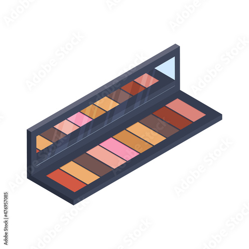 Isometric Eyeshadow Palette Composition