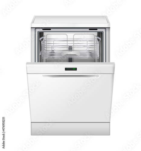 Dishwasher Machine Realistic Composition