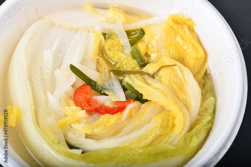 Korean food white kimchi kimchi food cooking ramen vegetable 