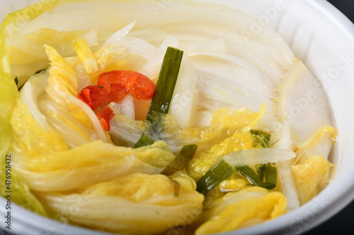 Korean food white kimchi kimchi food cooking ramen vegetable 