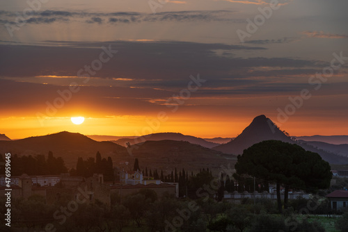 Wonderful Sunrise at Mazzarino, Caltanissetta, Sicily, Italy, Europe