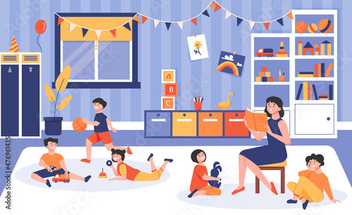 Kindergarten Play Room Composition