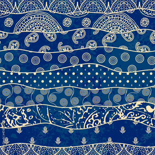 Patchwork textile pattern. Seamless quilting design background.