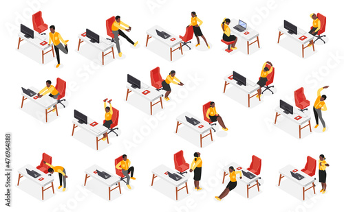 Office Stretches Isometric Set