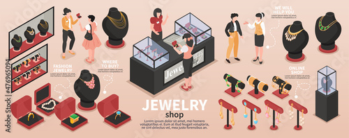 Isometric Jewelry Infographics