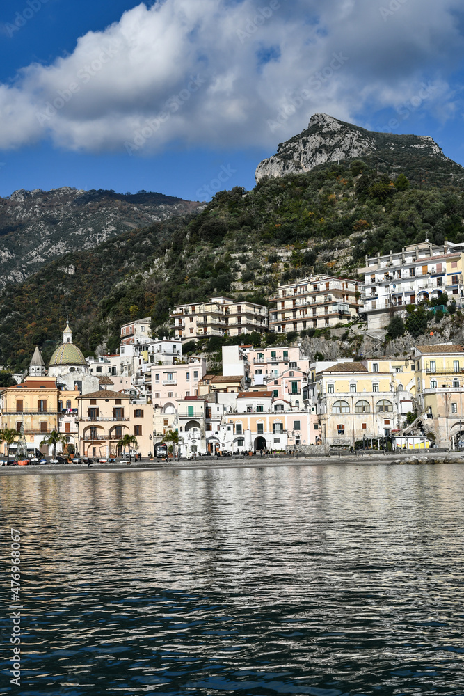 View of Cetara, a town on the Amalfi coast, Italy.