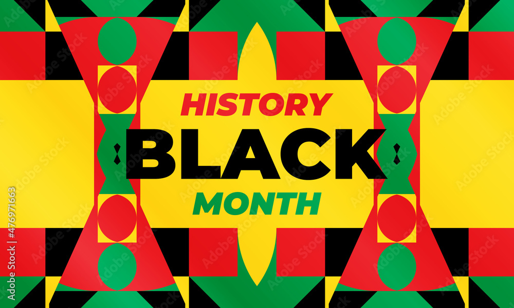 Black History Month. Celebrated annually in February in the USA and Canada, October in Great Britain . Background, poster, greeting card, banner design. Black History Month. Celebrated annually in February in the USA and Canada, October in Great Britain . Background, poster, greeting card, banner design.
