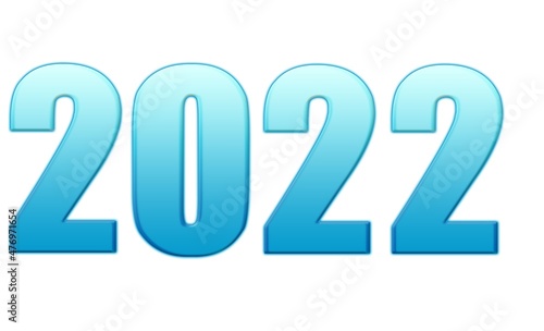 2022 Happy New Year BLUE AQUA