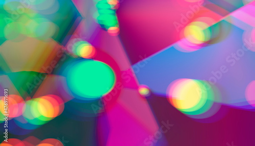 Abstract rainbow blurred bright light prism.