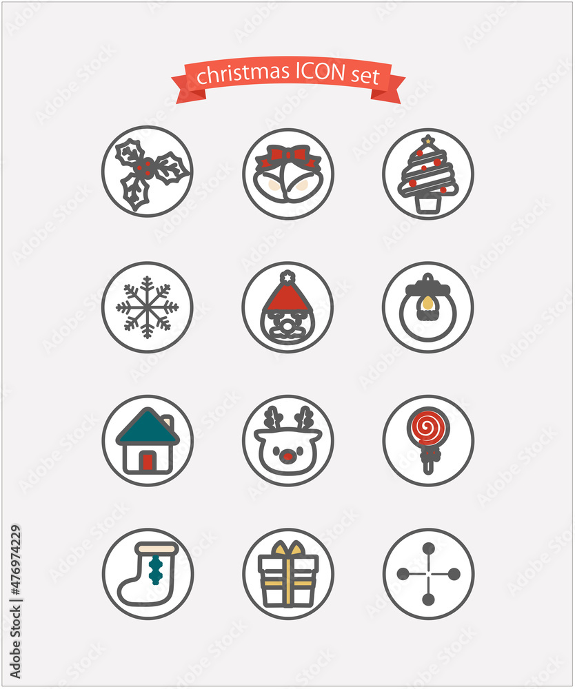 クリスマス アイコン イラスト セット クリスマス アイコン イラスト セット