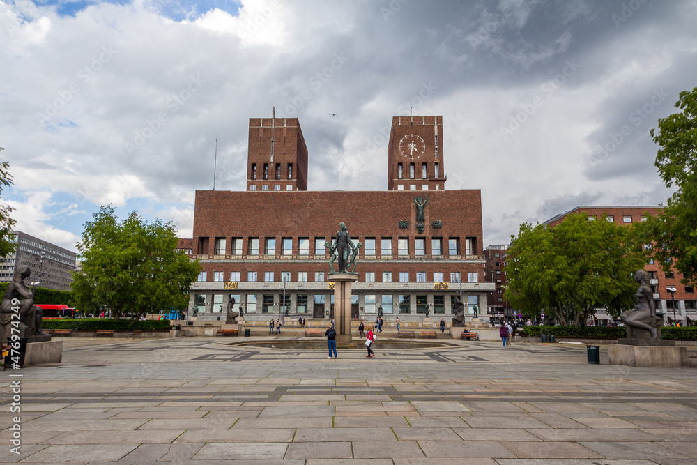 Exterior of the Oslo City Hall in Oslo