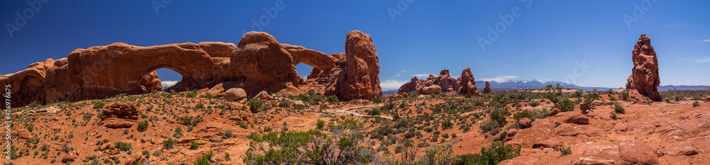 North and South Windows in Arches National Park, Utah, US