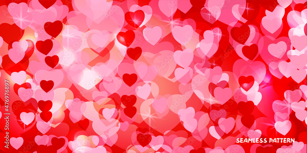 pink  seamless background  with hearts