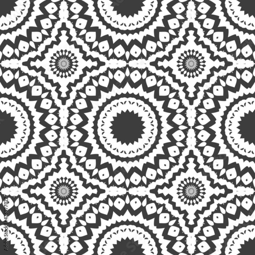 Obraz na płótnie Monochrome kaleidoscope pattern w salonie