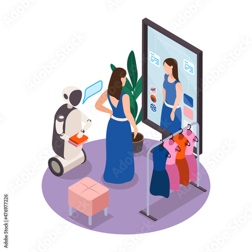 Clothing Store Robot Composition