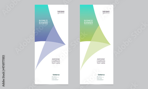 Roll up banner vector template