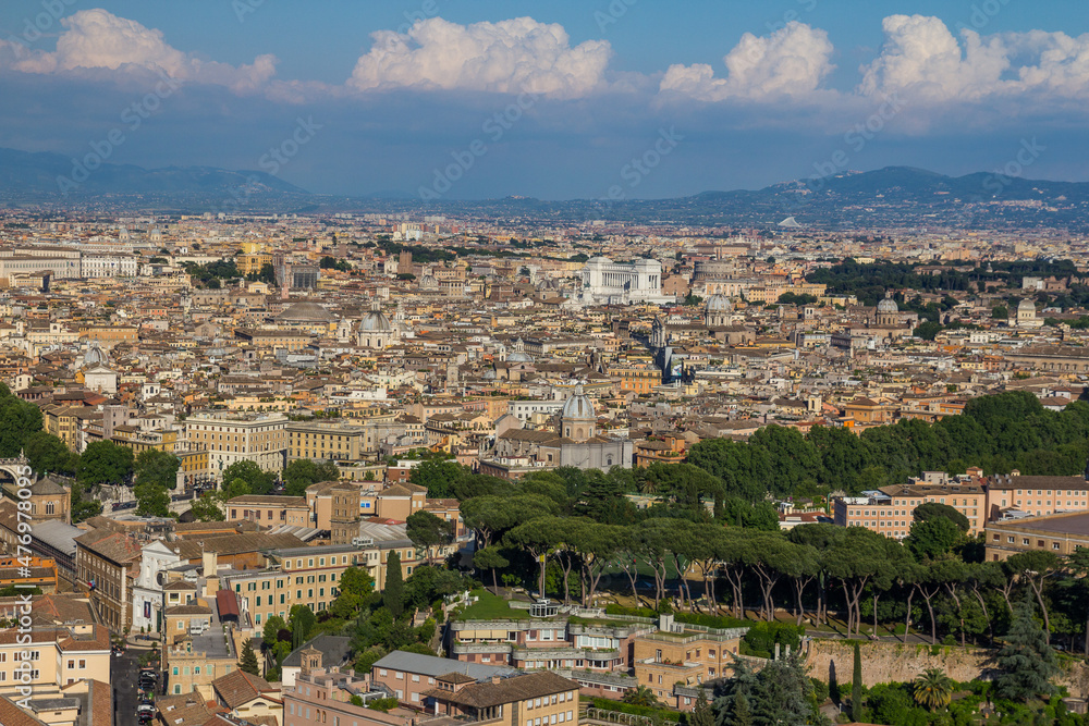 Aerial View of Rome from St. Peter's Basilica