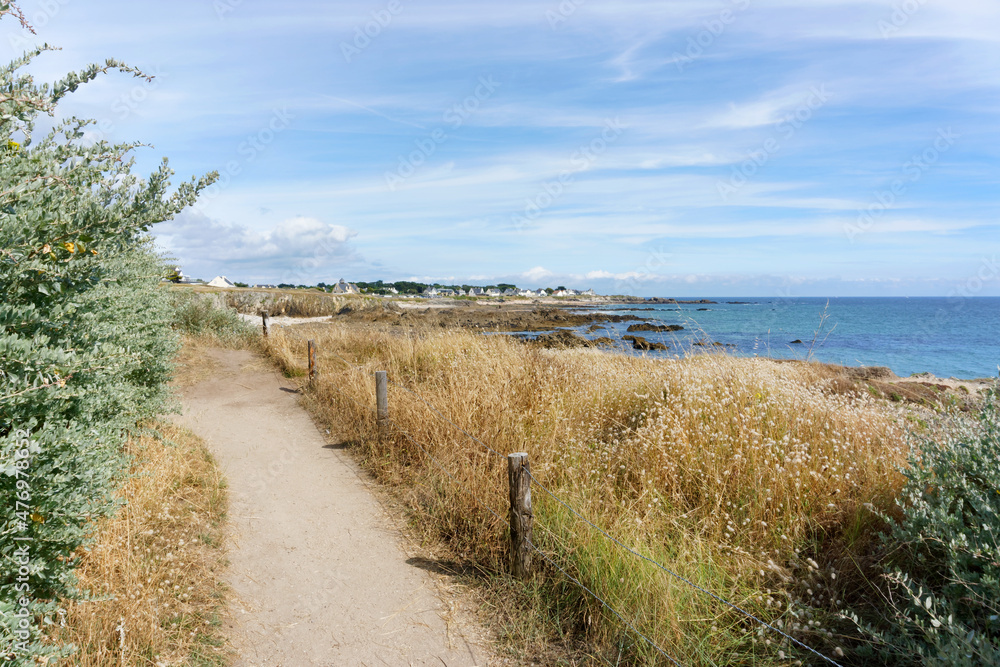 coastal path in Batz-sur-Mer village