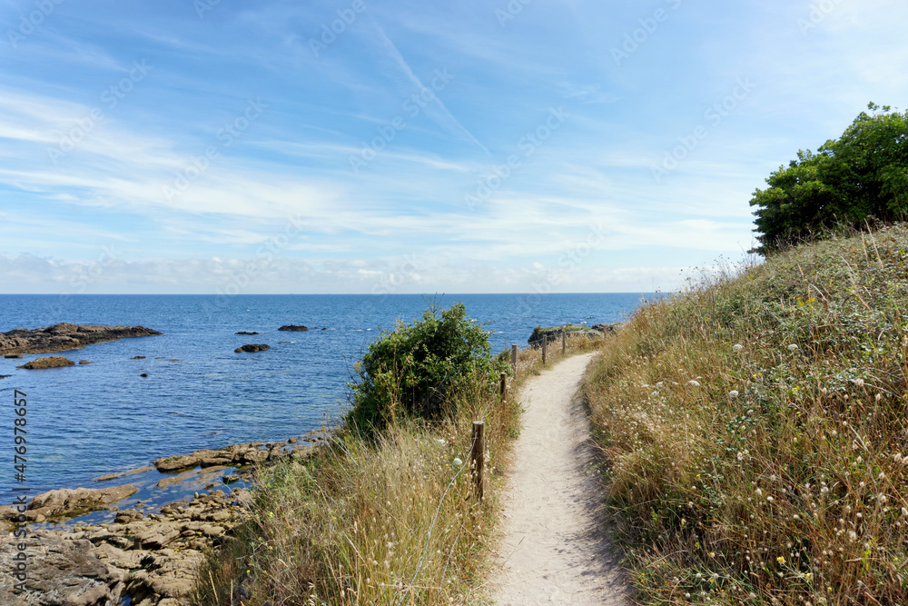 coastal path in Batz-sur-Mer village
