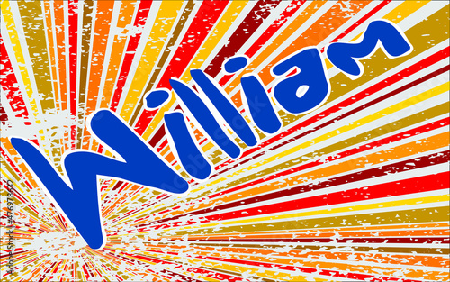 Baby Boy Name William On An Abstract Background