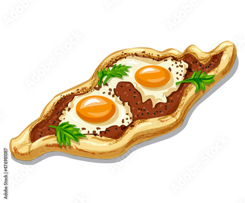 turkish egg-topped flatbread