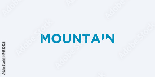 Simple triangle mountain geometric abstract icon logo design