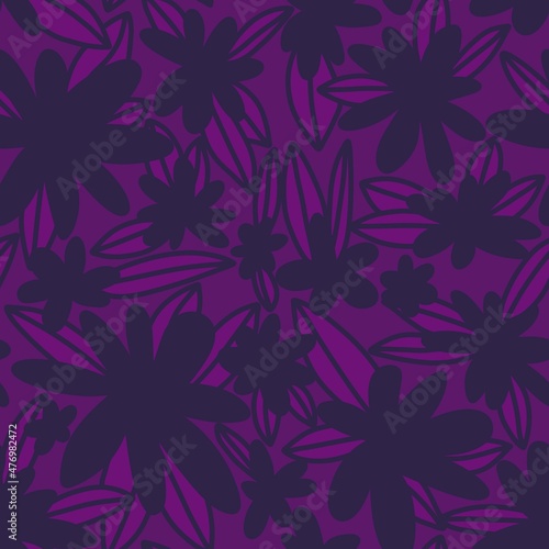 Simple floral seamless pattern with flowers for fabrics and cards and linens and kids and wrapping paper © Tetiana