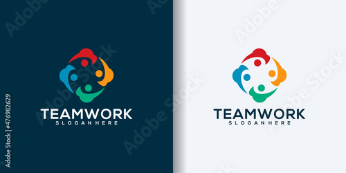 Community logo vector icon isolated