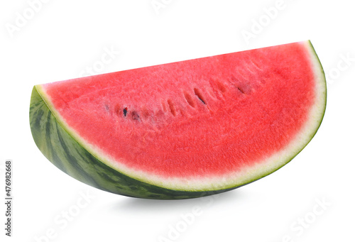 Sliced of watermelon isolated on white background.
